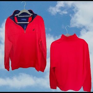 Nautica Mens Long Sleeve Qtr Zip Pullover NWT Lrg
